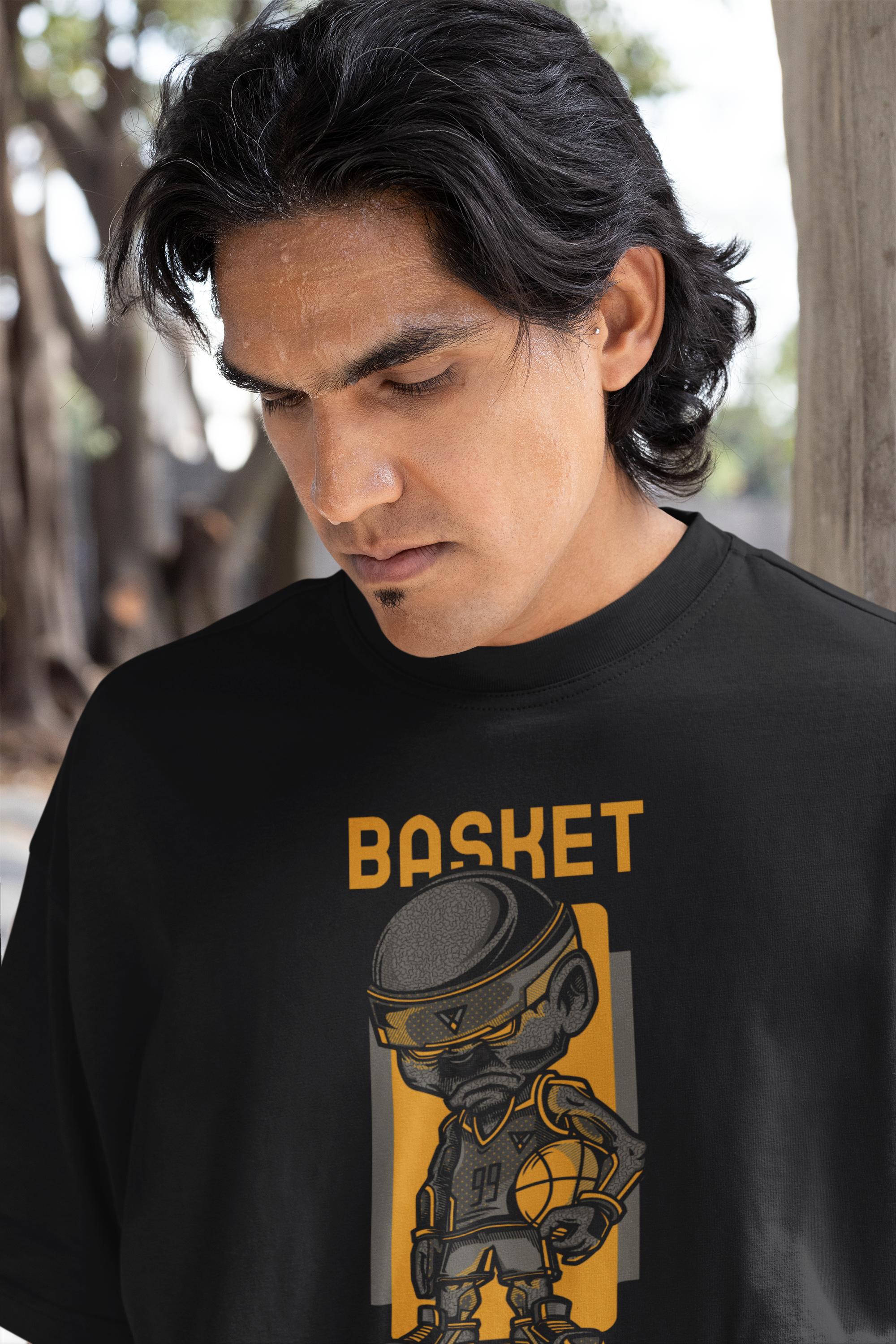 Basketball Graphic Oversized T-Shirt – Sports Edition