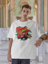 Ka-Chow Lightning Car Oversized Graphic T-Shirt – Cartoon Edition