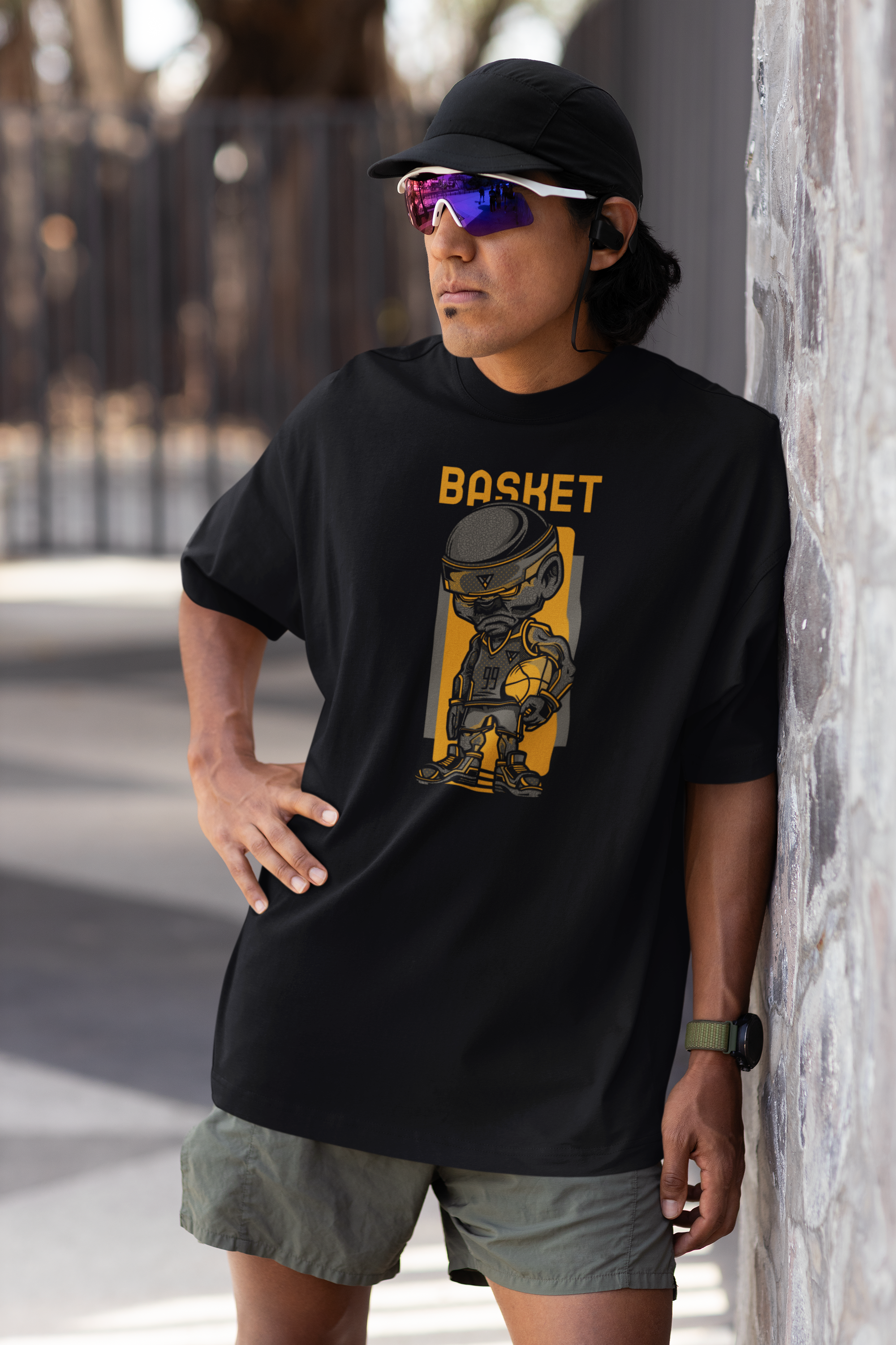 Basketball Graphic Oversized T-Shirt – Sports Edition